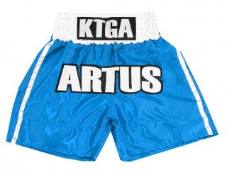 Shorts Boxe Anglaise Personnalisé : KNBXCUST-2042-bleu ciel